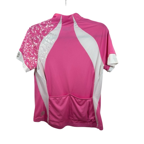 Ladies Novara Brand Pink and White Short Sleeve Cycling Jersey Size‎ Medium - Picture 4 of 12